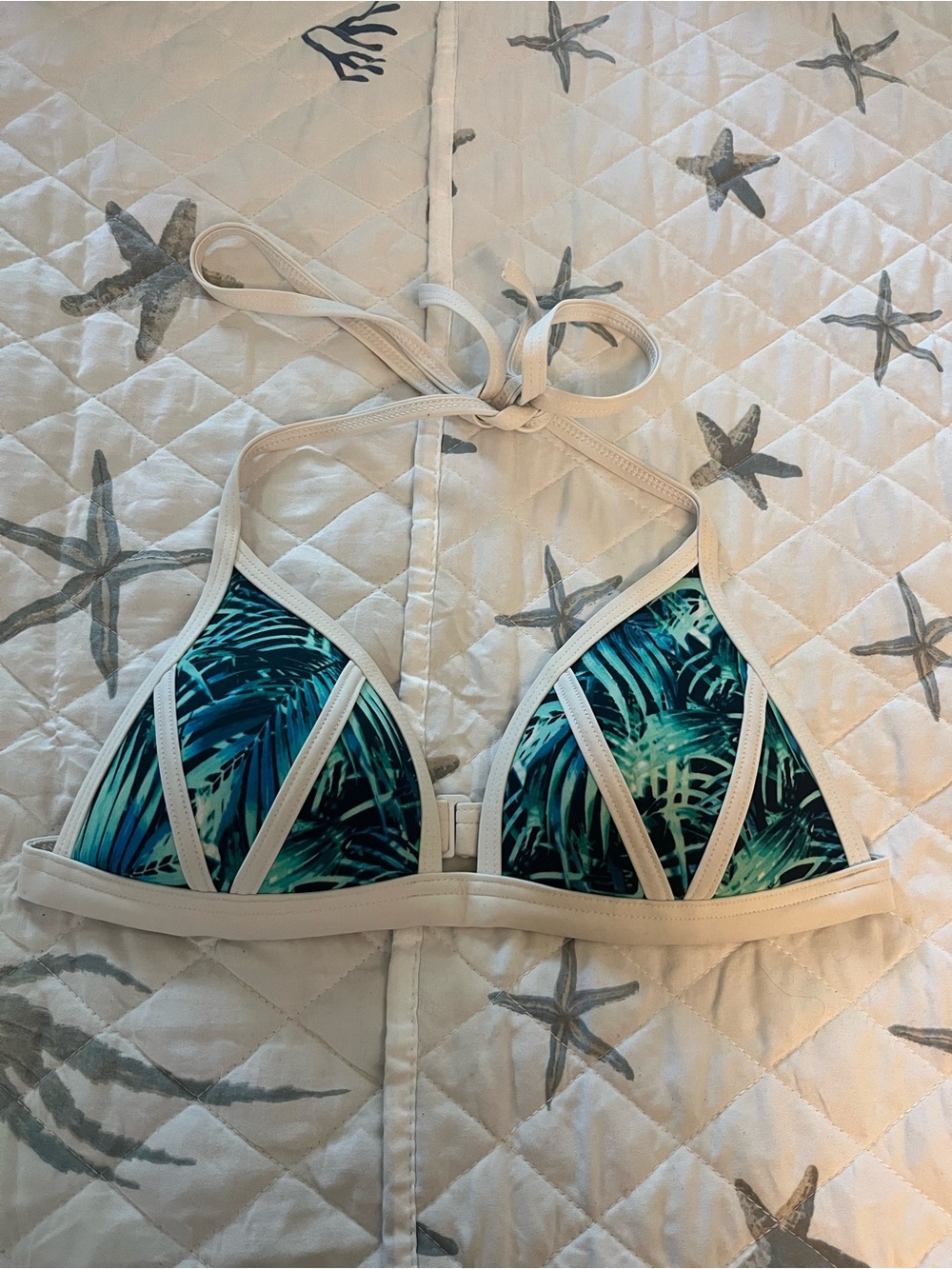 PINK Victoria's Secret Palm Tree Push Up Swim Top